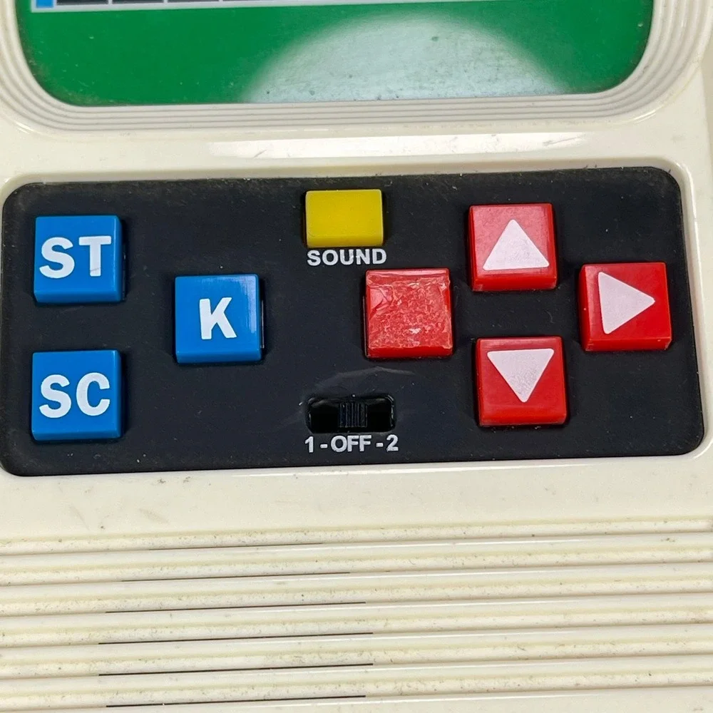Mattel Electronic Football Handheld Game Basic Fun White Retro Classic